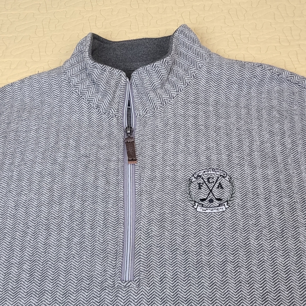 Chevron Patterned Zip-Up Sweater - image 1